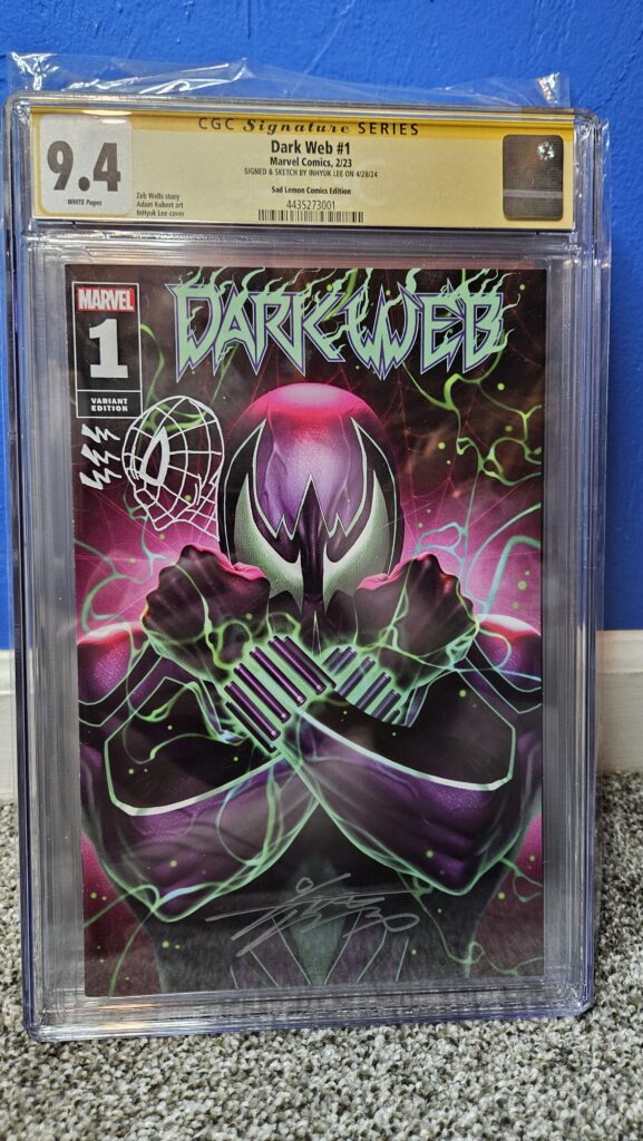 Dark Web #1 Sad Lemon Comics InHyuk Lee Variant (Signed & Sketch Edition) (CGC 9.4)
